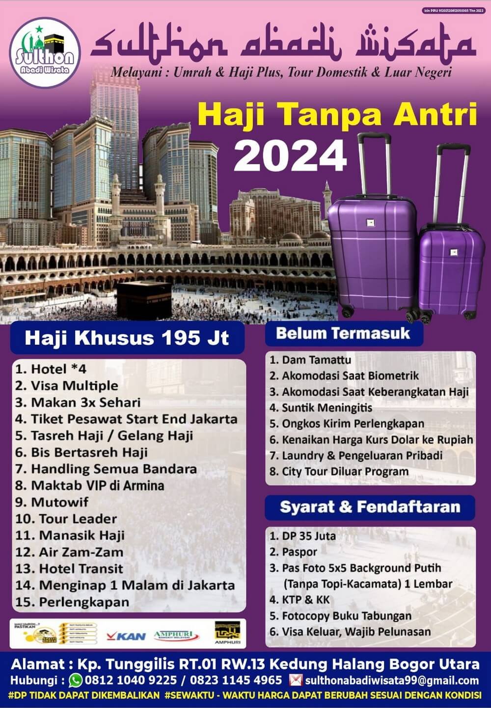 Paket Haji 2024 Tanpa Antri