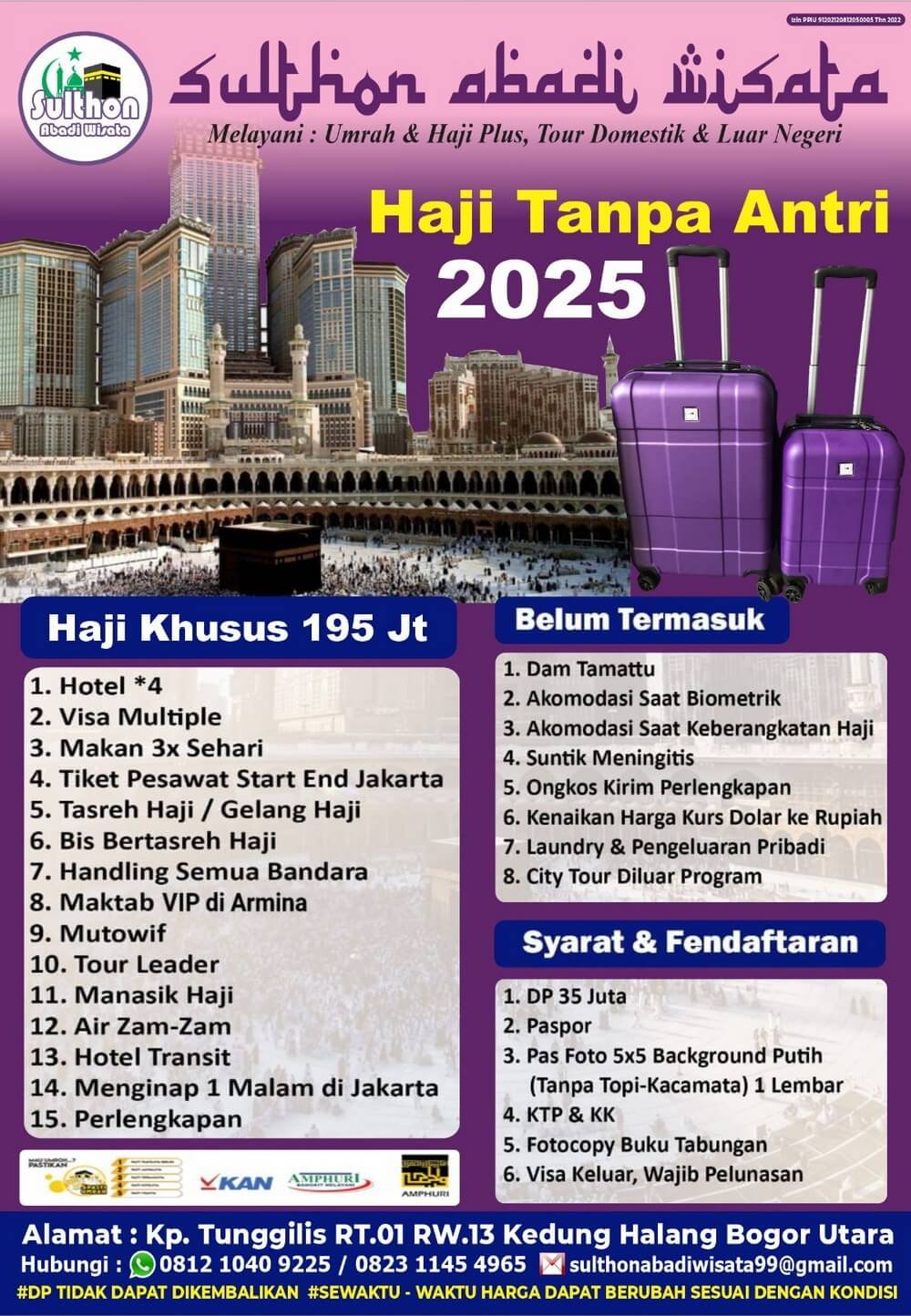 Paket Haji 2025 Tanpa Antri